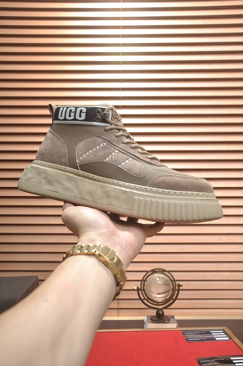 Men's shoes 💰640💶 [UGG] (full wool lining) top-end high-quality fur-in-one warm snow boots from Australia's warm luxury brand men's shoes, UGG-5877 official website synchronized, made of imported cowhide, carefully sewn...Imported rubber foam outsole (comfortable, soft, wear-resistant) The quality is really great...Exquisite workmanship, you can't put it down at first sight, available in sizes 39-44